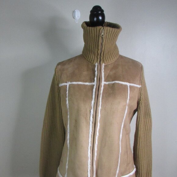 By Design Sport Coat L Brown White Full Zip - Picture 9 of 16